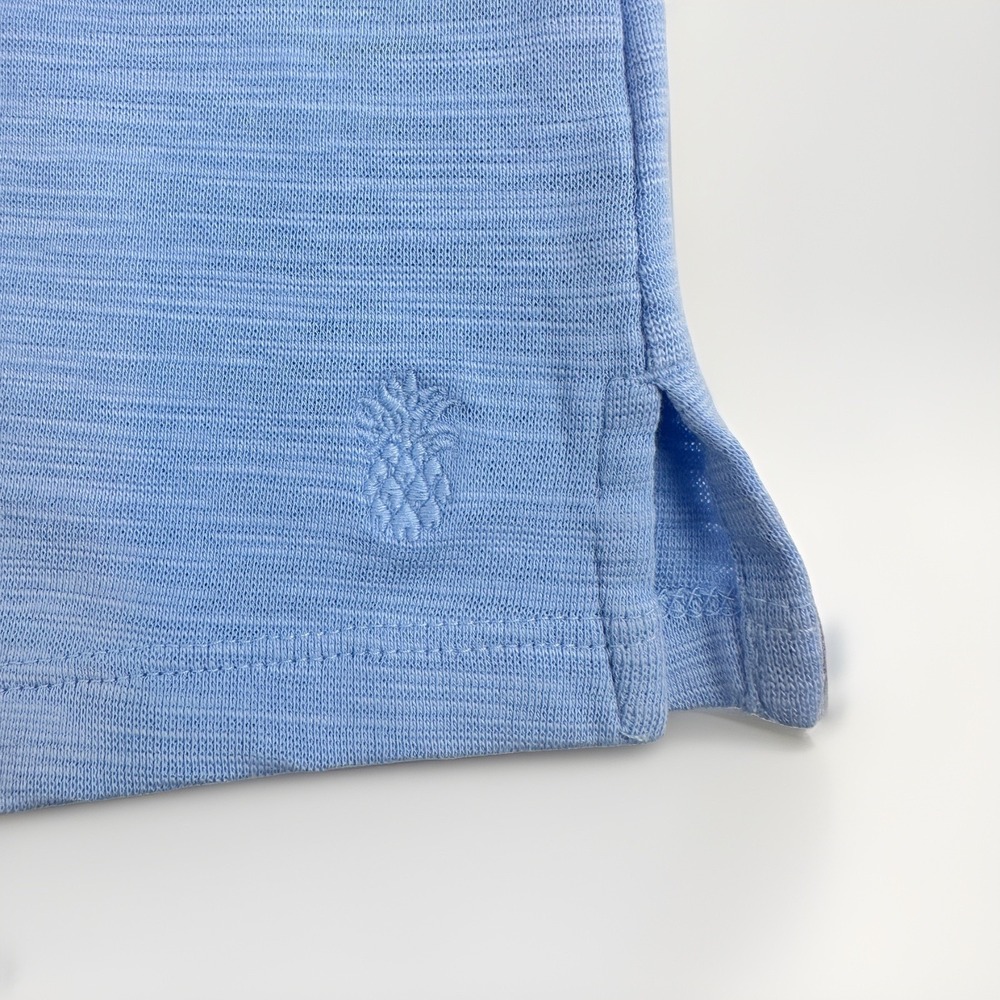 Tommy Bahama Briny Deep Henley Top Womens XL Blue 3/4 Sleeve Cotton Slub NWT - Picture 4 of 8
